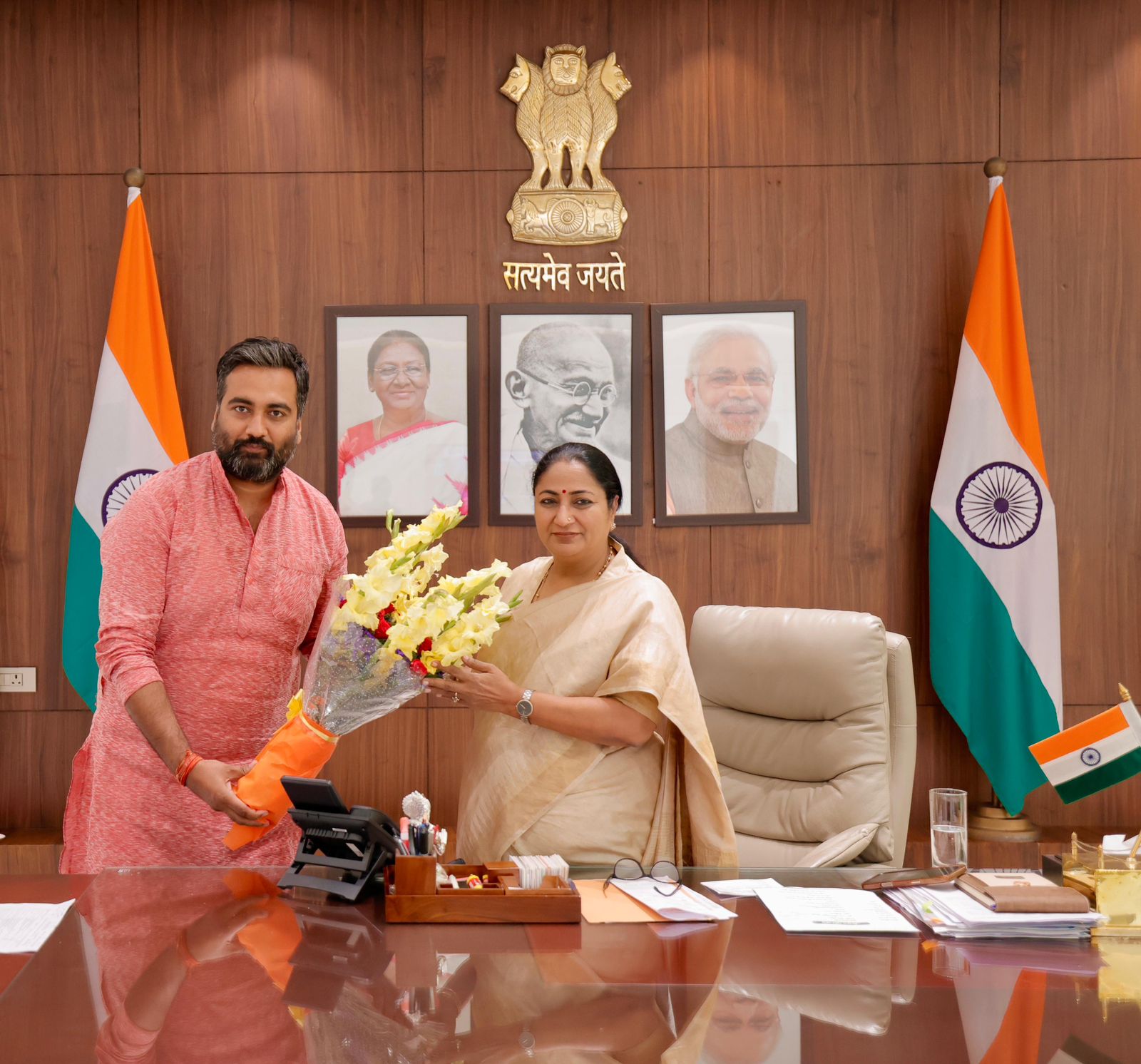 With the Chief Minister